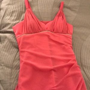 Long pink prom dress